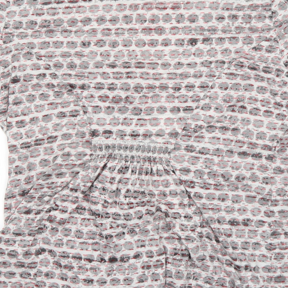 M&S Womens Grey Polka Dot Cotton  Nightshirt Size 14