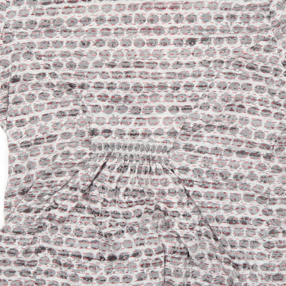 M&S Womens Grey Polka Dot Cotton  Nightshirt Size 14