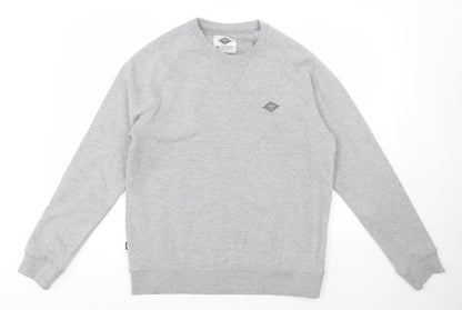 Additional front view of Union men’s grey round neck cotton jumper, size M
