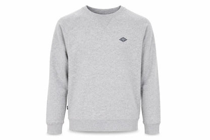 Front view of Union men’s grey round neck cotton jumper, size M