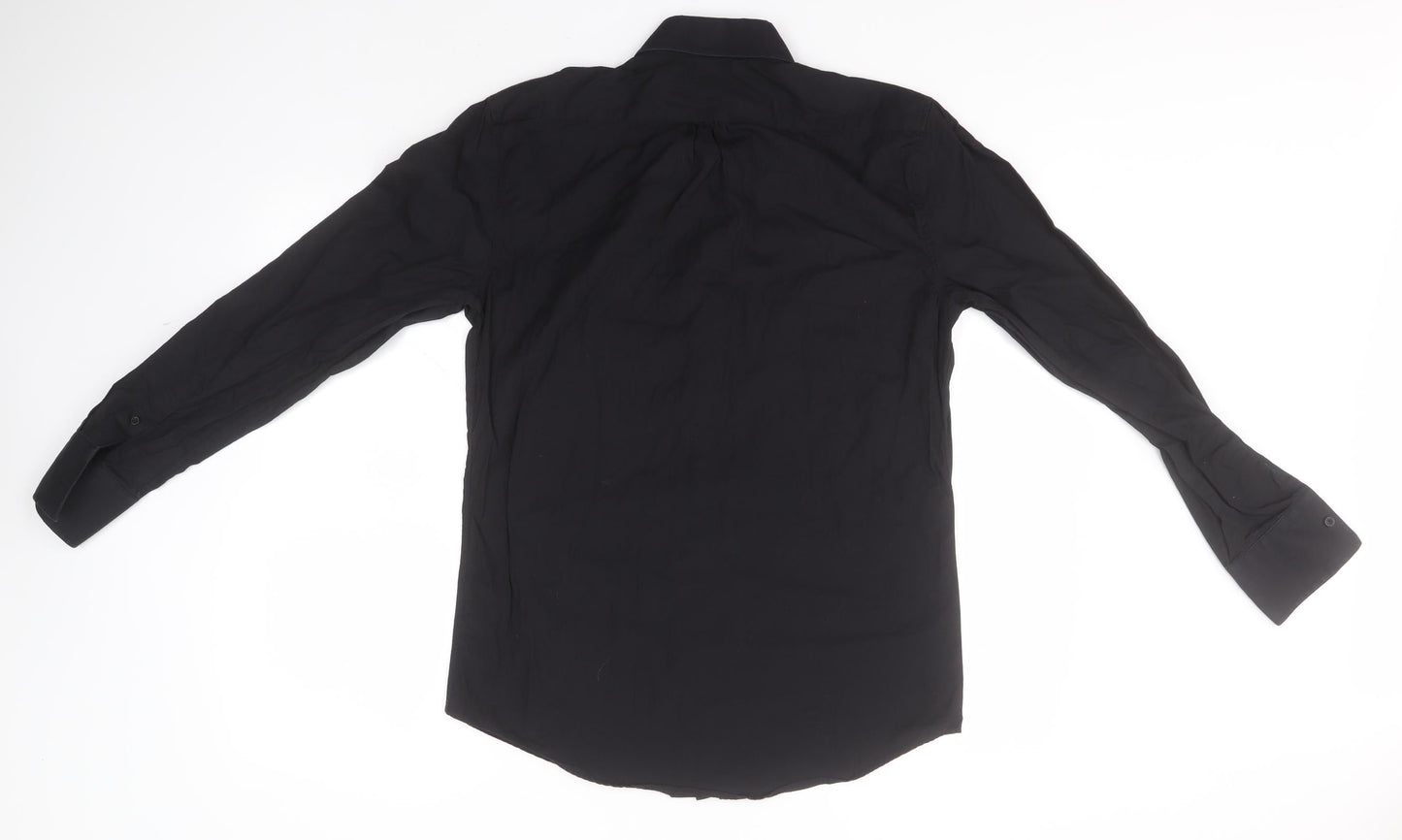 Womens UK Size  Zara Black Basic Button-Up
