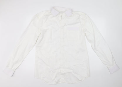 Mens UK Size  Embassy White  Button-Up Long Sleeve Casual Shirt