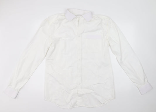 Mens UK Size  Embassy White  Button-Up Long Sleeve Casual Shirt