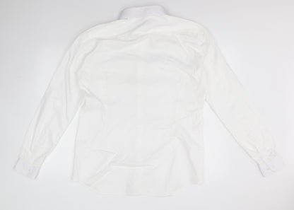 Mens UK Size  Embassy White  Button-Up Long Sleeve Casual Shirt