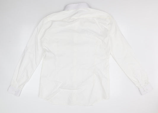 Mens UK Size  Embassy White  Button-Up Long Sleeve Casual Shirt