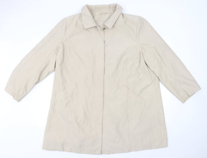 Womens UK Size XL BM Beige Overcoat