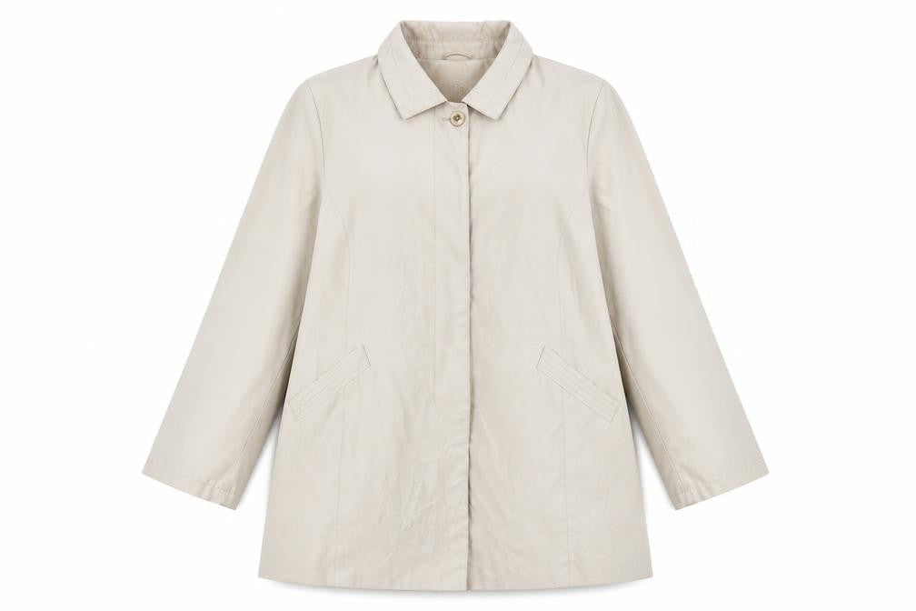 Womens UK Size XL BM Beige Overcoat
