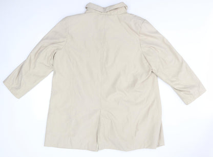 Womens UK Size XL BM Beige Overcoat