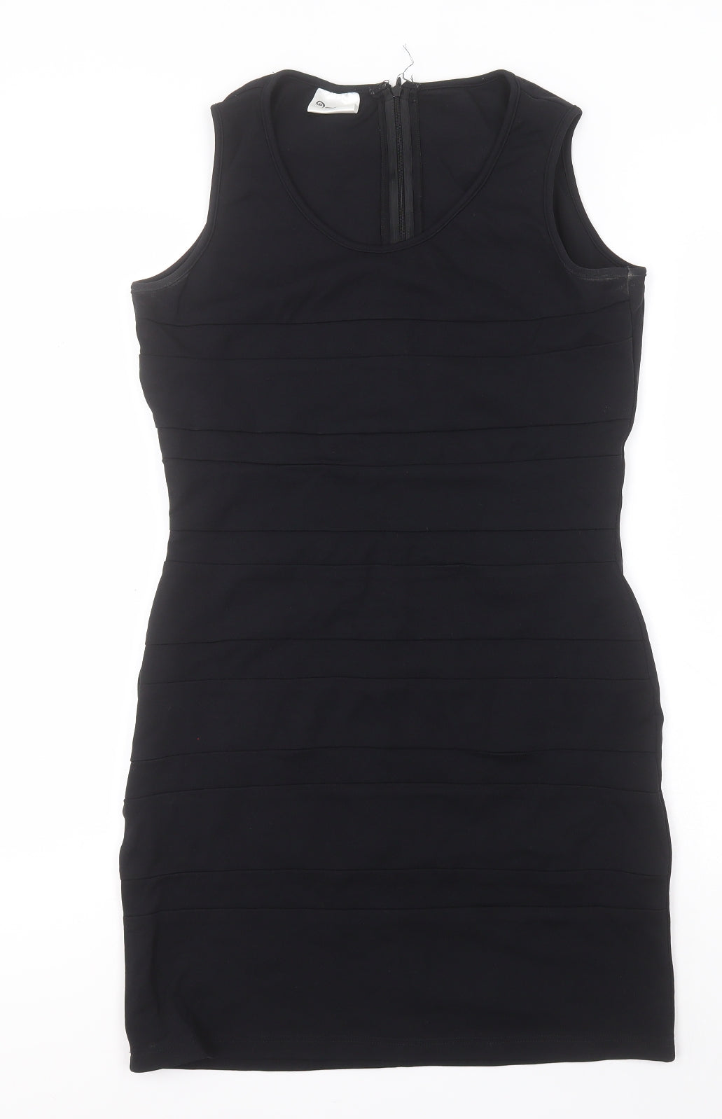 IMAGES Womens Black  Nylon Pencil Dress  Size 14  Round Neck