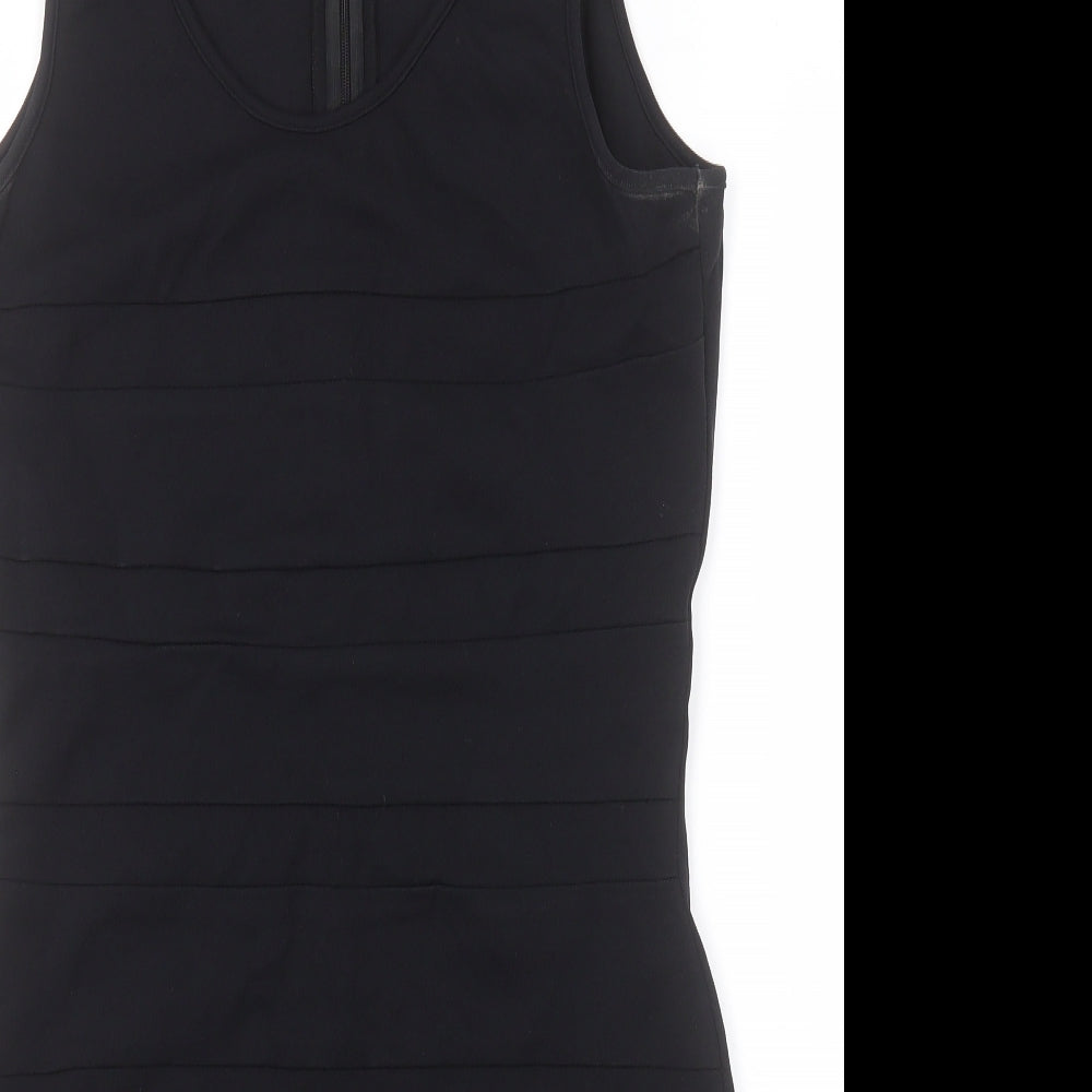IMAGES Womens Black  Nylon Pencil Dress  Size 14  Round Neck
