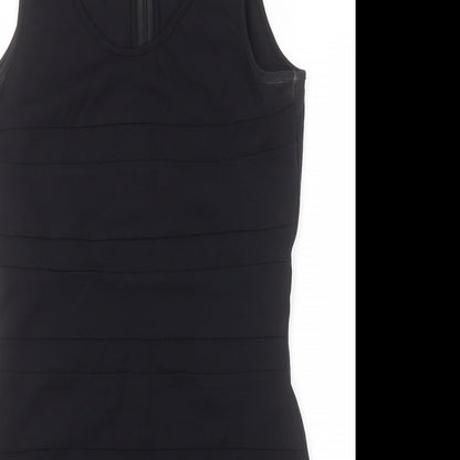 IMAGES Womens Black  Nylon Pencil Dress  Size 14  Round Neck