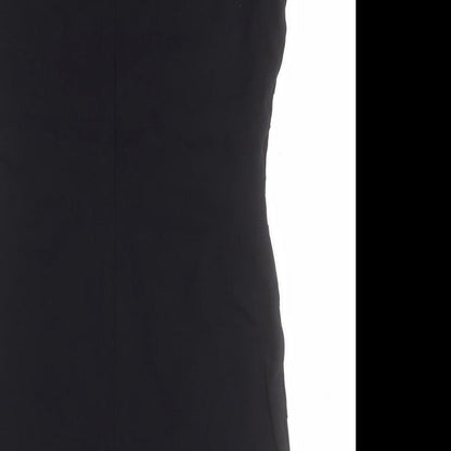 IMAGES Womens Black  Nylon Pencil Dress  Size 14  Round Neck