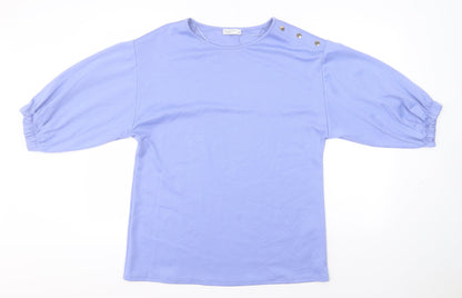 Womens UK Size 10 Papaya Blue Pullover Jumper