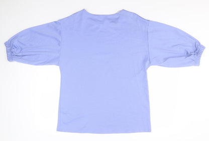 Womens UK Size 10 Papaya Blue Pullover Jumper