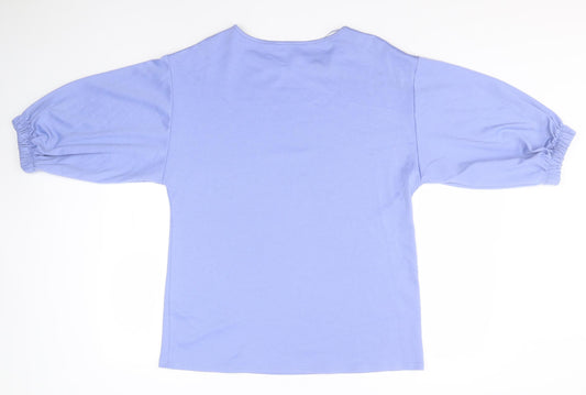 Womens UK Size 10 Papaya Blue Pullover Jumper