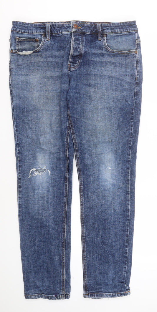 NEXT Womens Blue  Camel Straight Jeans Size 36 L30 in Slim