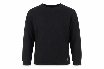Front view of Next boys’ black round neck cotton jumper, size 8, years