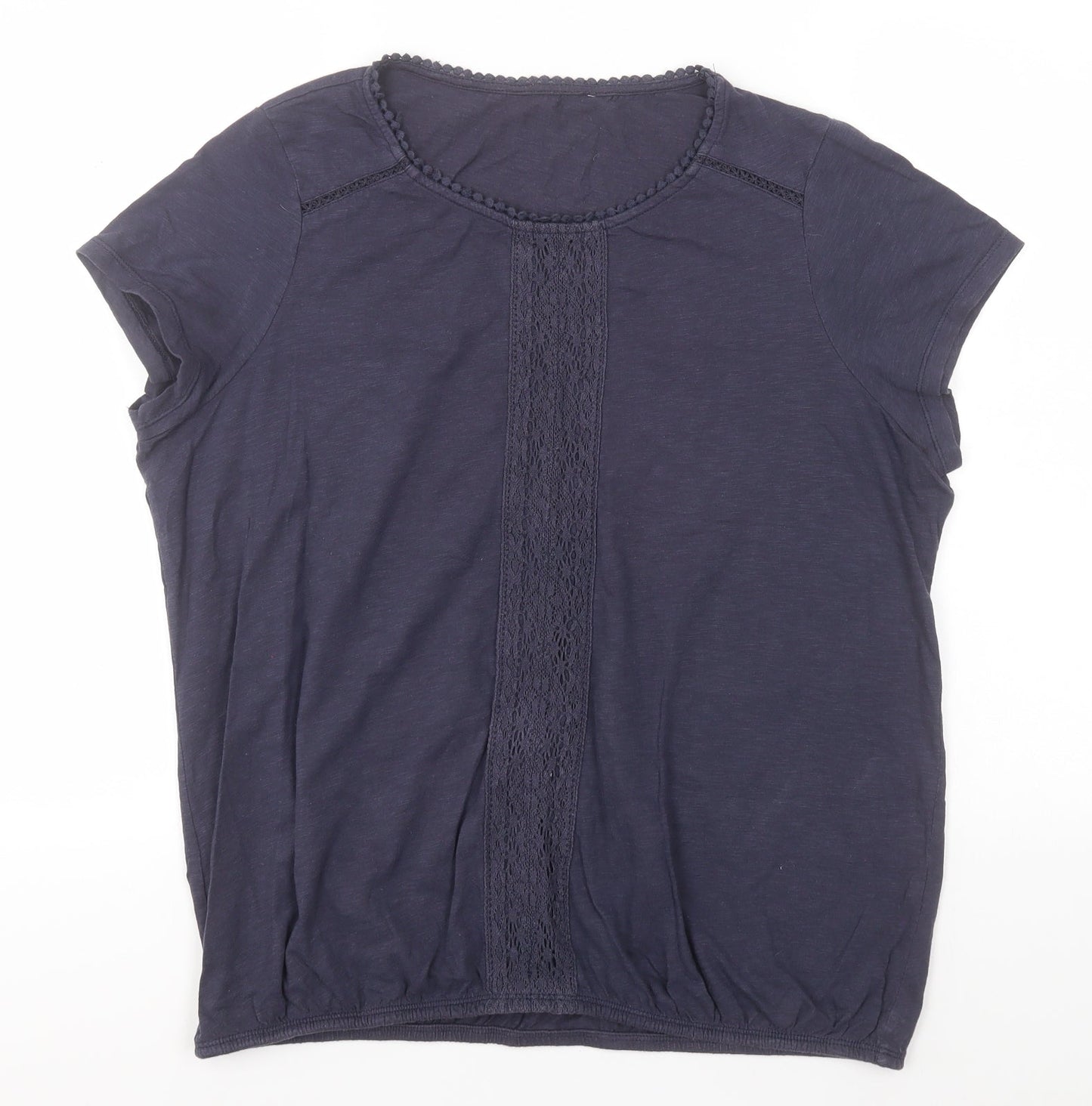 Womens UK Size  Preworn Blue Basic T-Shirt