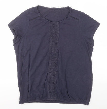 Womens UK Size  Preworn Blue Basic T-Shirt