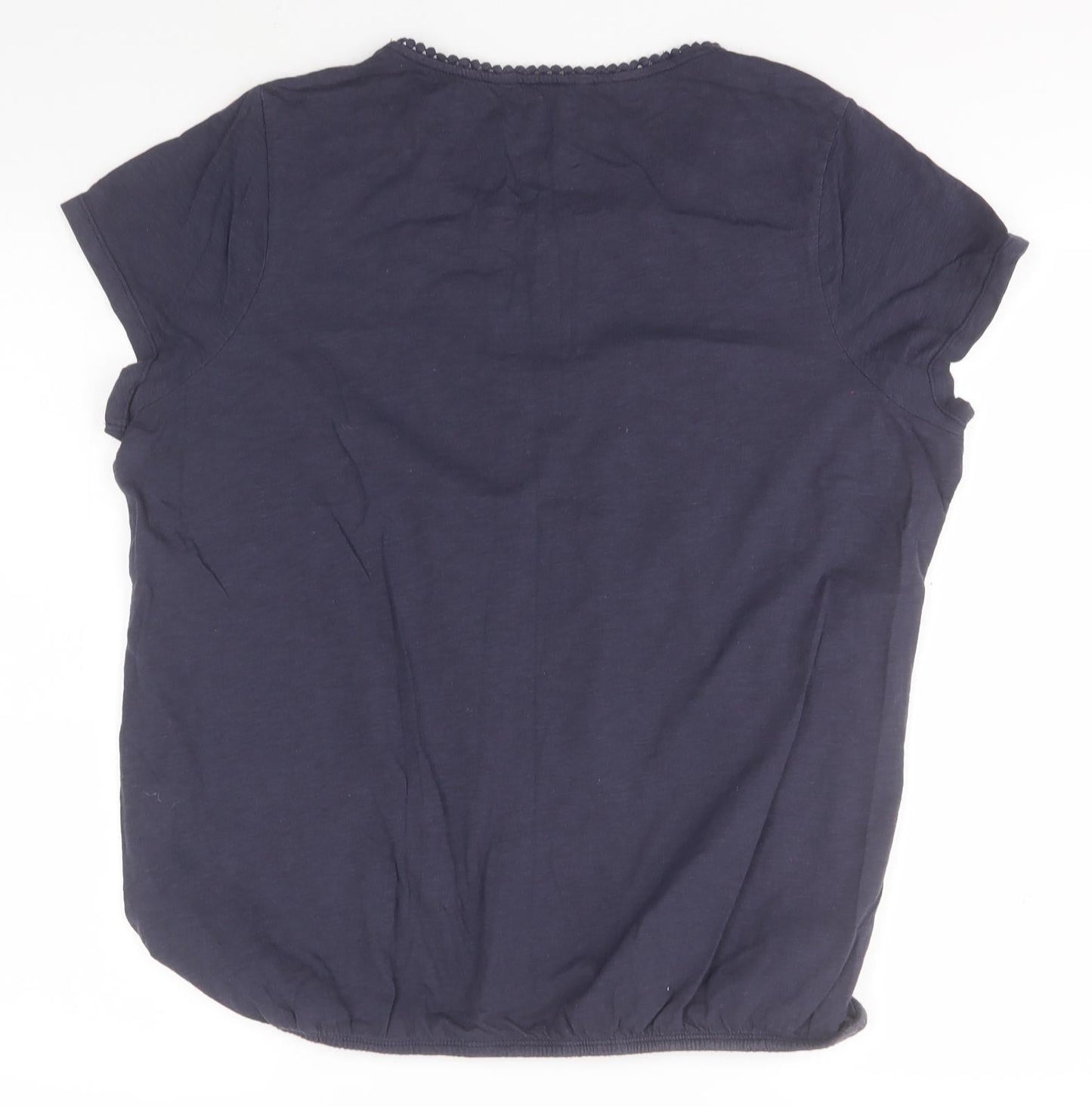 Womens UK Size  Preworn Blue Basic T-Shirt