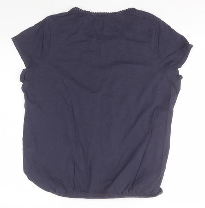 Womens UK Size  Preworn Blue Basic T-Shirt