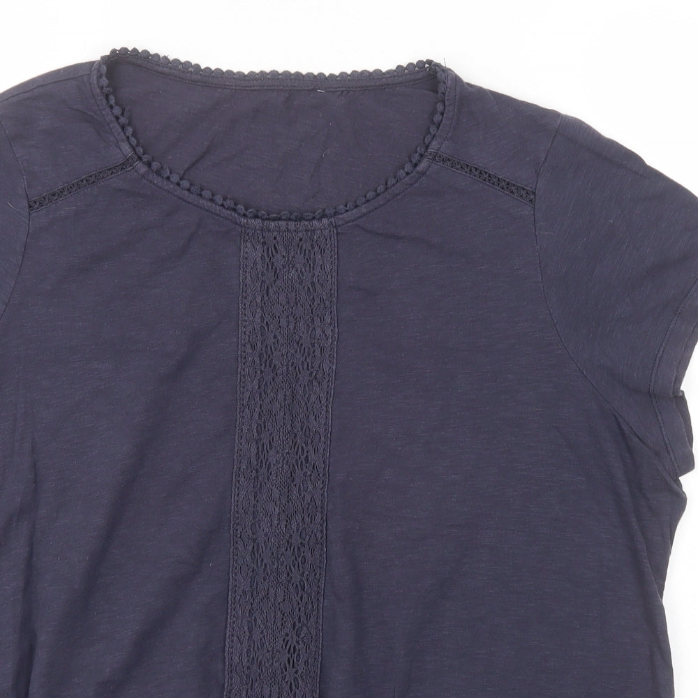 Womens UK Size  Preworn Blue Basic T-Shirt