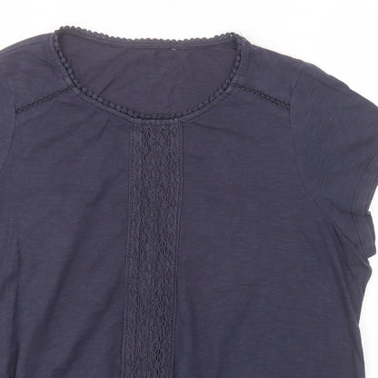 Womens UK Size  Preworn Blue Basic T-Shirt