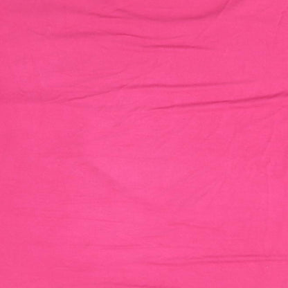 Brand and care label for Roseanna women’s pink geometric polyester basic t-shirt, size 2XL, round neck