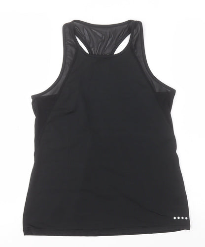 Preworn Womens Black   Basic Tank  Round Neck