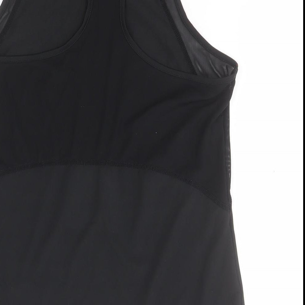 Preworn Womens Black   Basic Tank  Round Neck