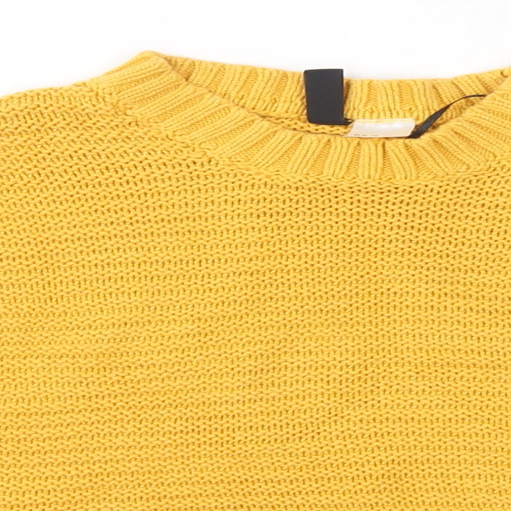 Womens UK Size XS H&M Yellow Pullover Jumper