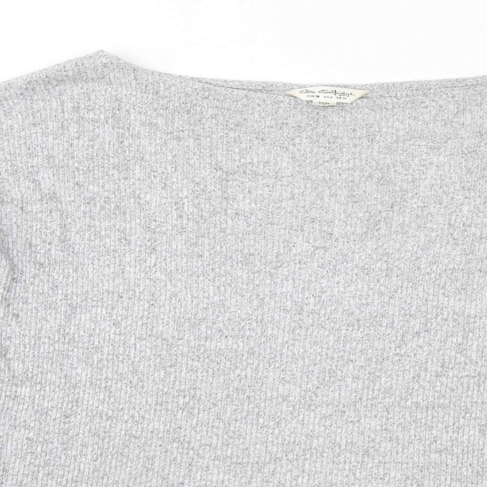 Womens UK Size 10 Miss Selfridge Grey Pullover Jumper