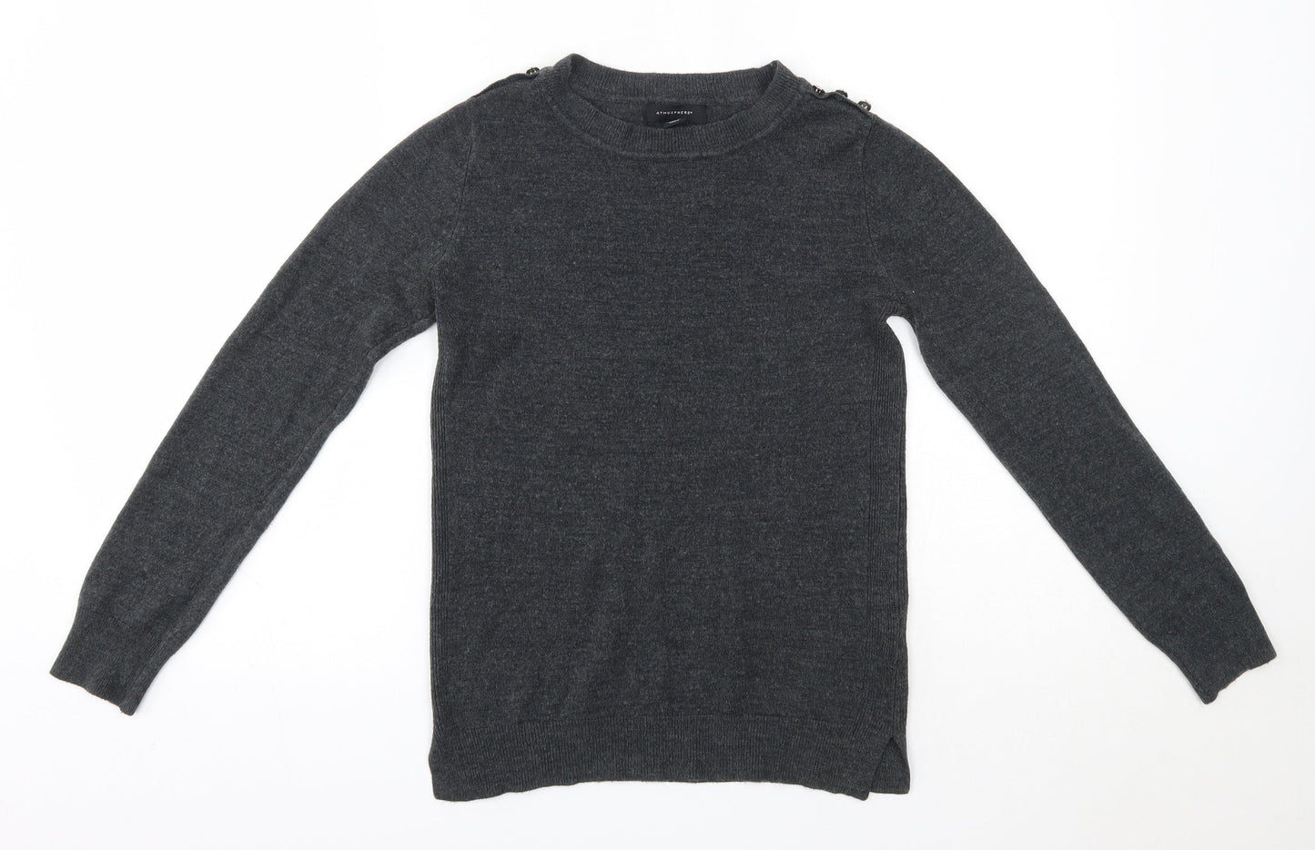 Primark Womens Grey Round Neck  Acrylic Pullover Jumper Size 8