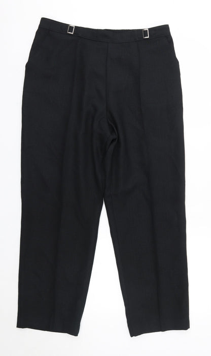 Womens UK Size 14 M&S Regular Fit Dress Pants Black Trousers