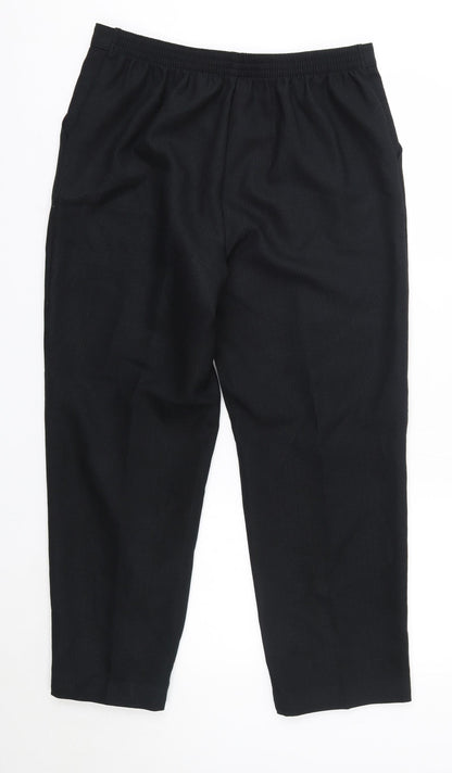 Womens UK Size 14 M&S Regular Fit Dress Pants Black Trousers