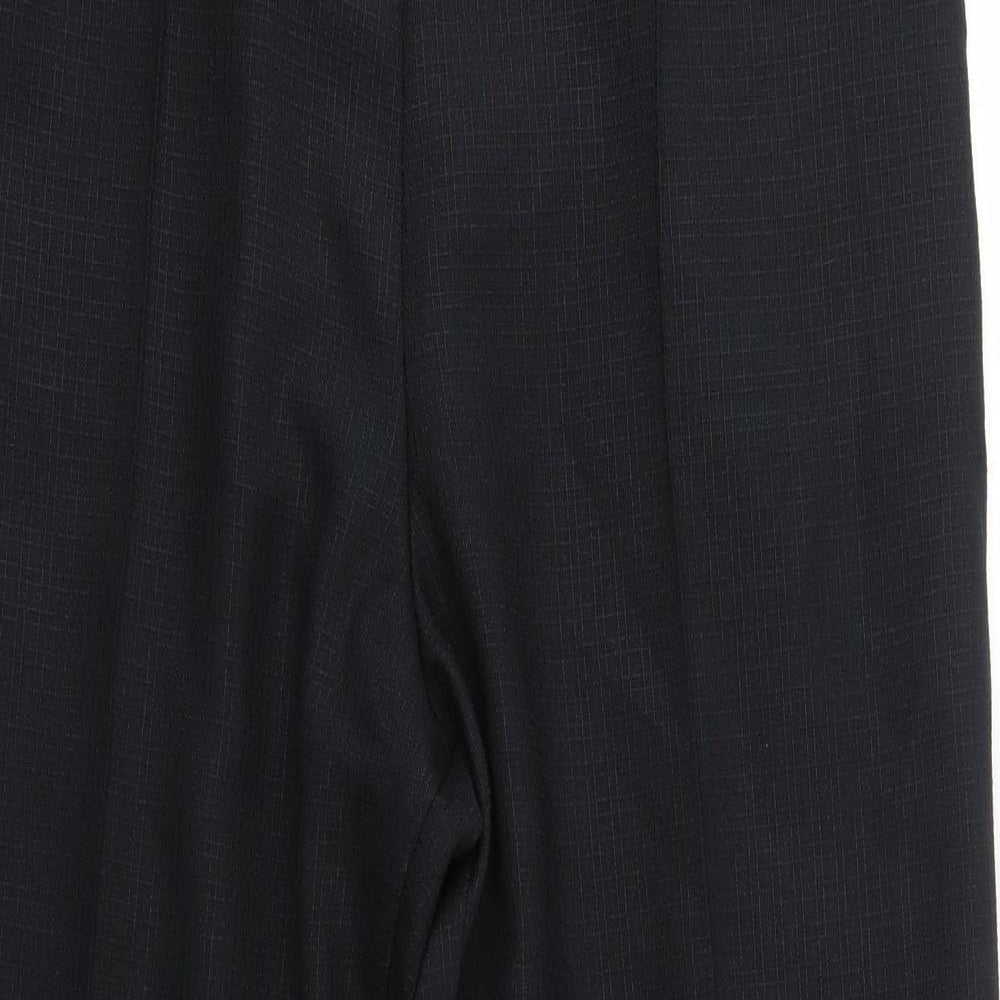 Womens UK Size 14 M&S Regular Fit Dress Pants Black Trousers