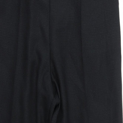 Womens UK Size 14 M&S Regular Fit Dress Pants Black Trousers