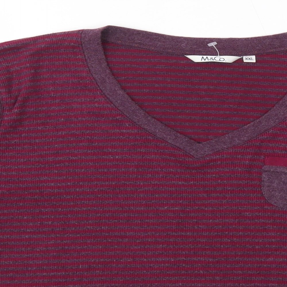 Womens UK Size 2XL M&Co Purple Pullover Jumper