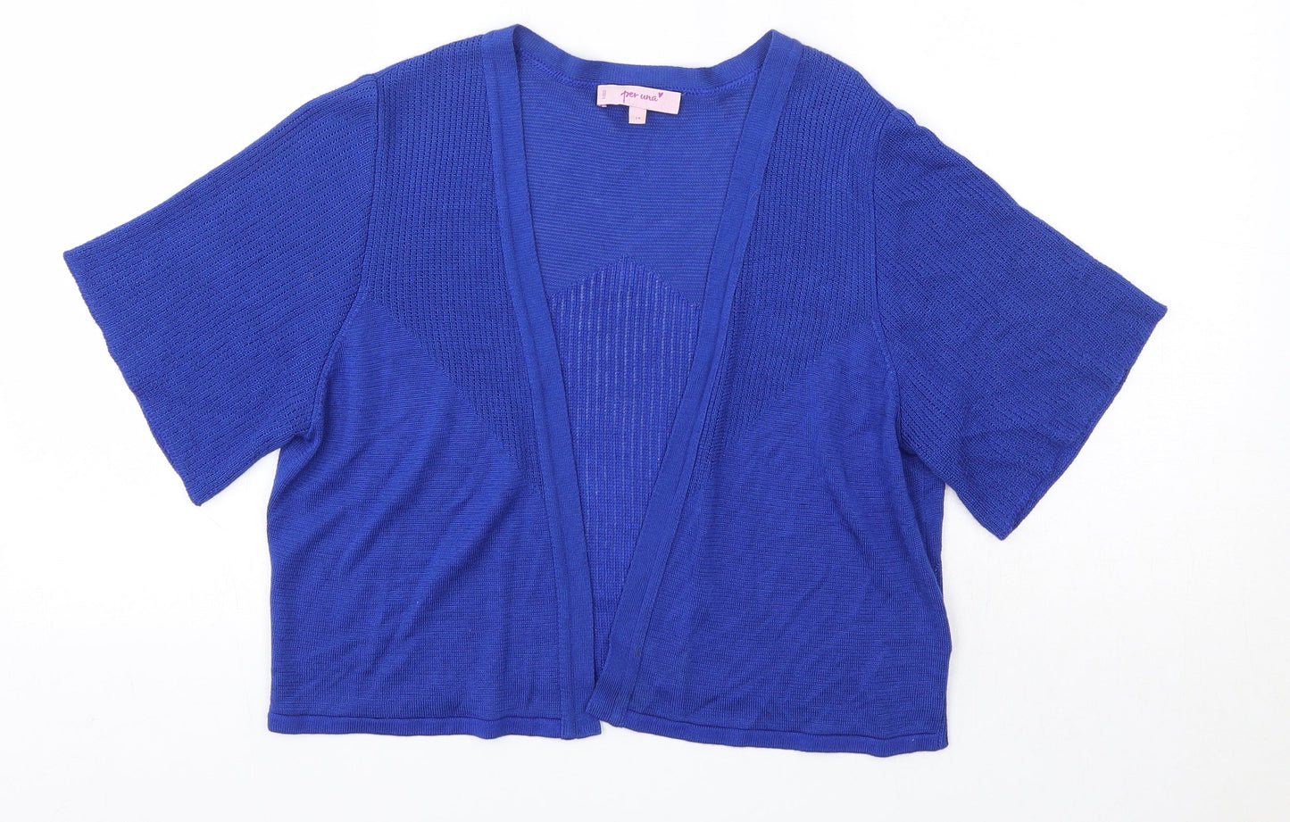 Womens UK Size 14 M&S Blue Cardigan Jumper