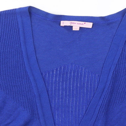 Womens UK Size 14 M&S Blue Cardigan Jumper