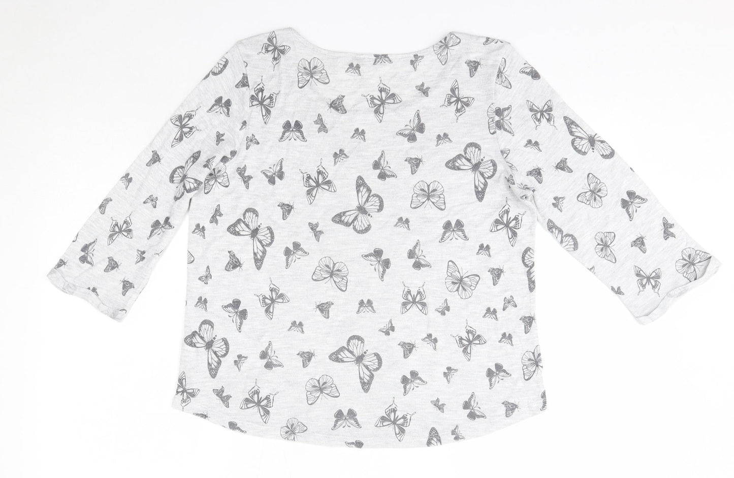 Womens UK Size 14 M&Co Grey Basic Blouse