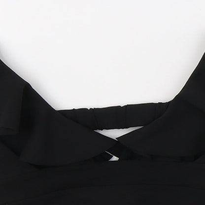 Womens UK Size 6 River Island Black Cropped Blouse