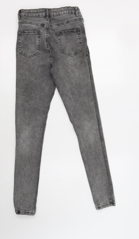 Primark Womens Grey  Cotton Jegging Jeans Size 10 L28 in Regular Button