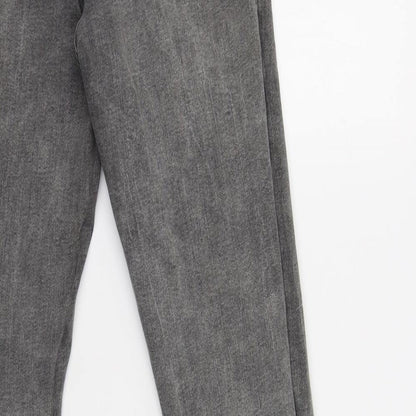 Primark Womens Grey  Cotton Jegging Jeans Size 10 L28 in Regular Button