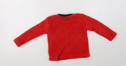 Early Days Baby Red  Polyester  Pyjama Top Size 12-18 Months  Button - Digger