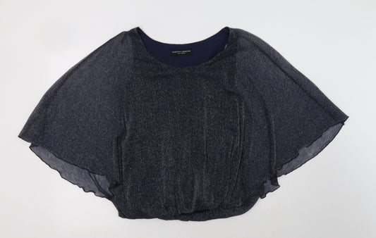 Womens UK Size 10 Dorothy Perkins Blue Basic Blouse