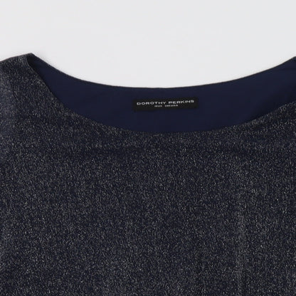 Womens UK Size 10 Dorothy Perkins Blue Basic Blouse