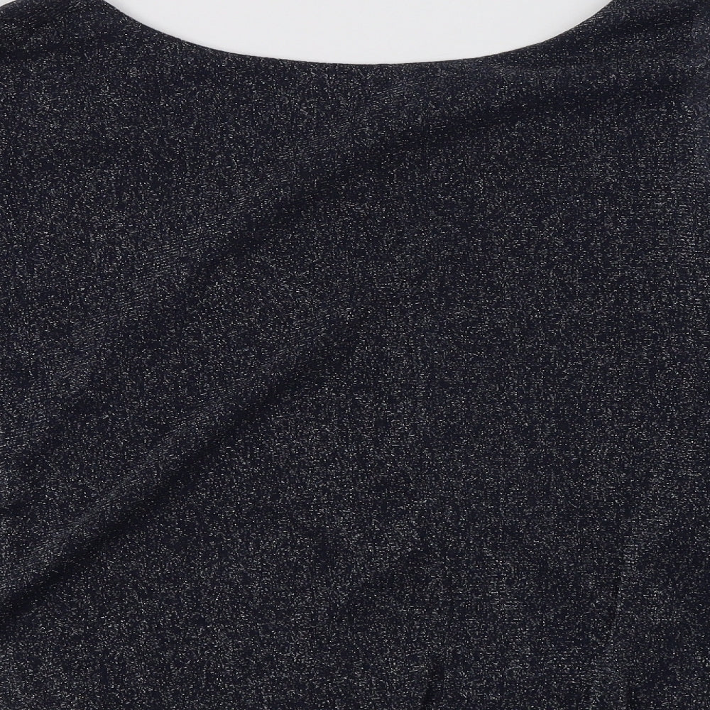 Womens UK Size 10 Dorothy Perkins Blue Basic Blouse
