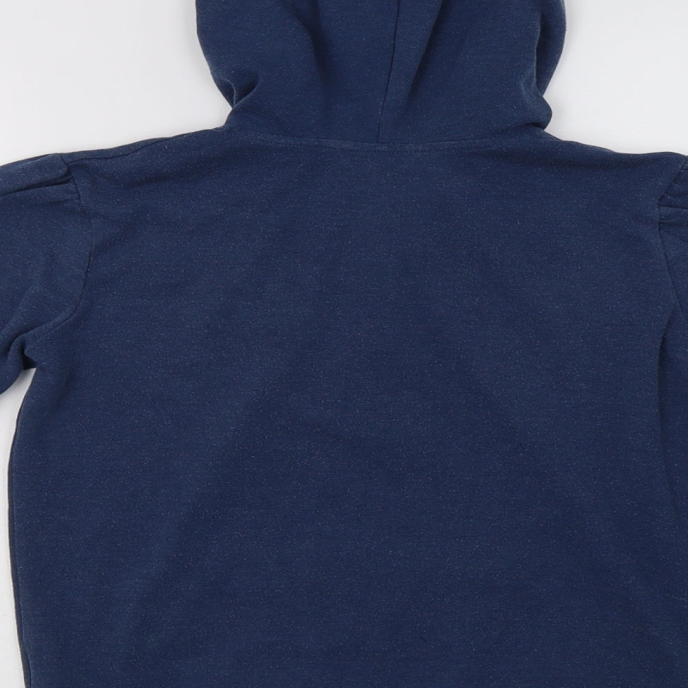 Night & Day Womens Blue  Cotton Henley Hoodie Size M  Button