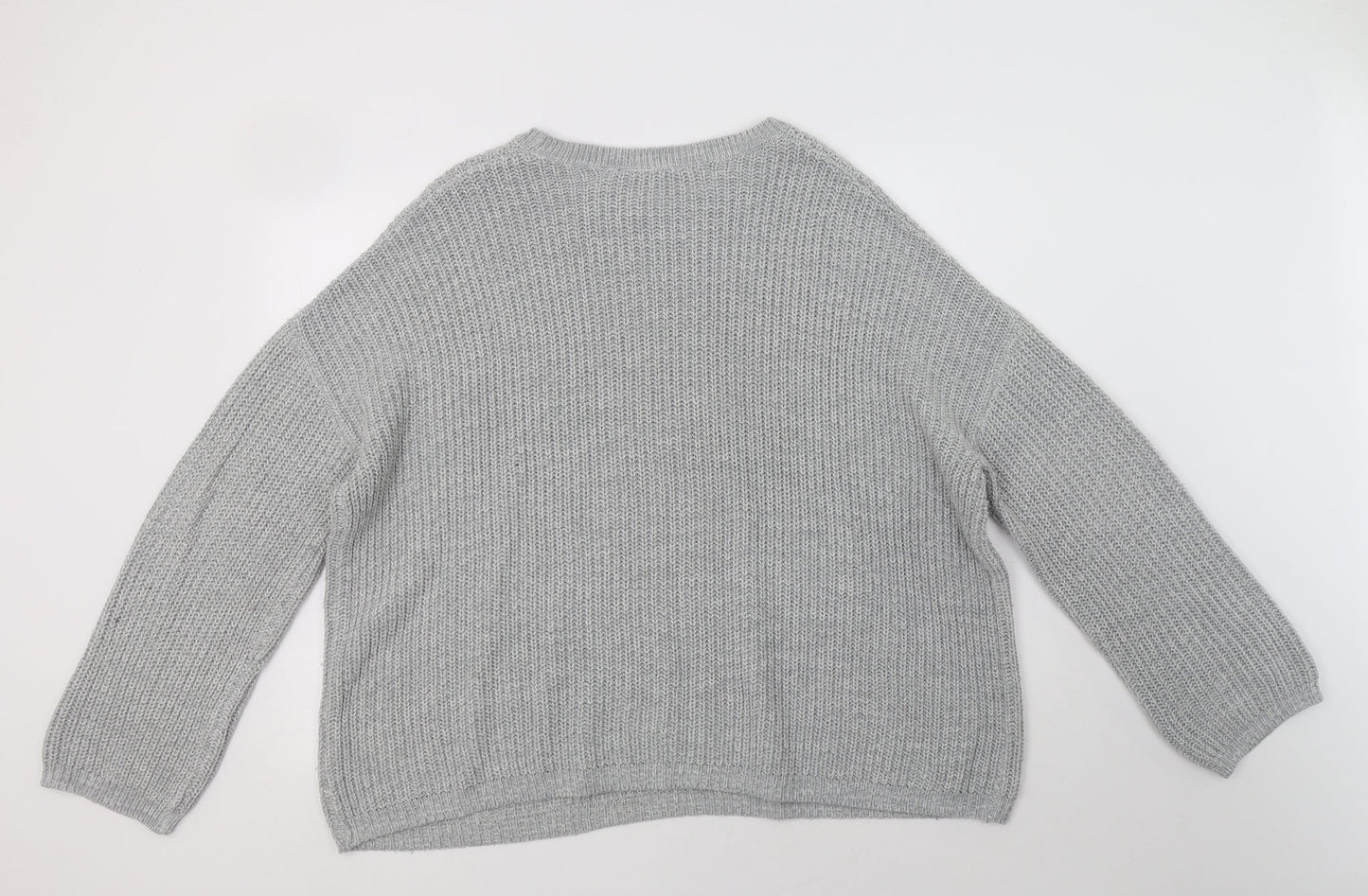 Womens UK Size XL Peacocs Grey Pullover Jumper